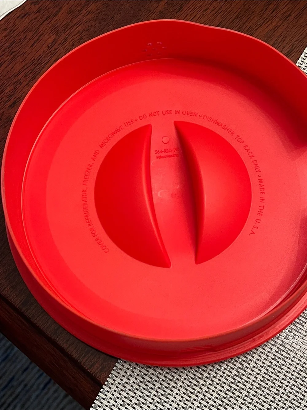 Pyrex Clear Glass Measuring Bowl with Red Lid and Red Markings